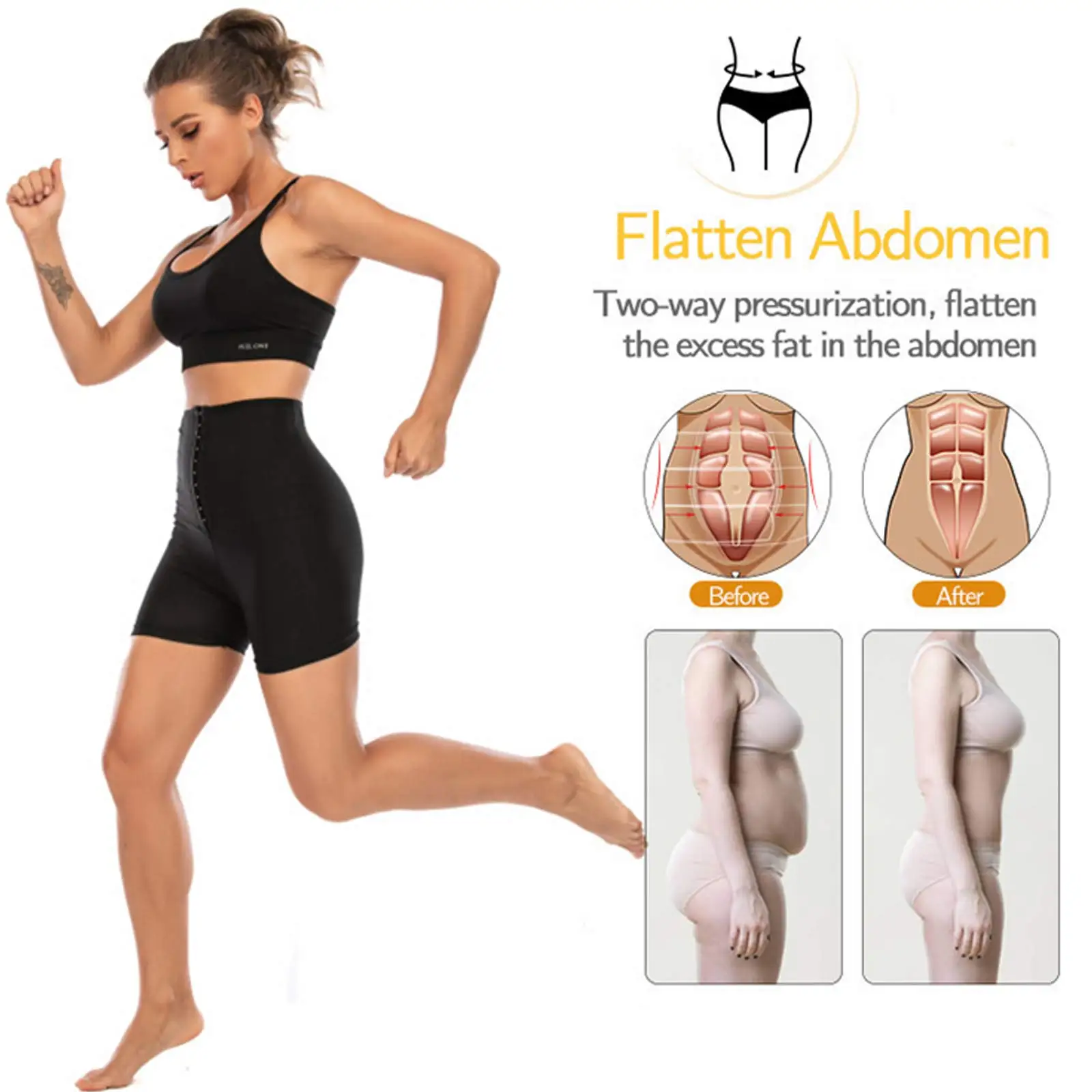 Sauna Sweat Short Pants Suits for Women High Waist Slimming Shorts Compression Thermo Neoprene Workout Body Shaper Thighs Pants