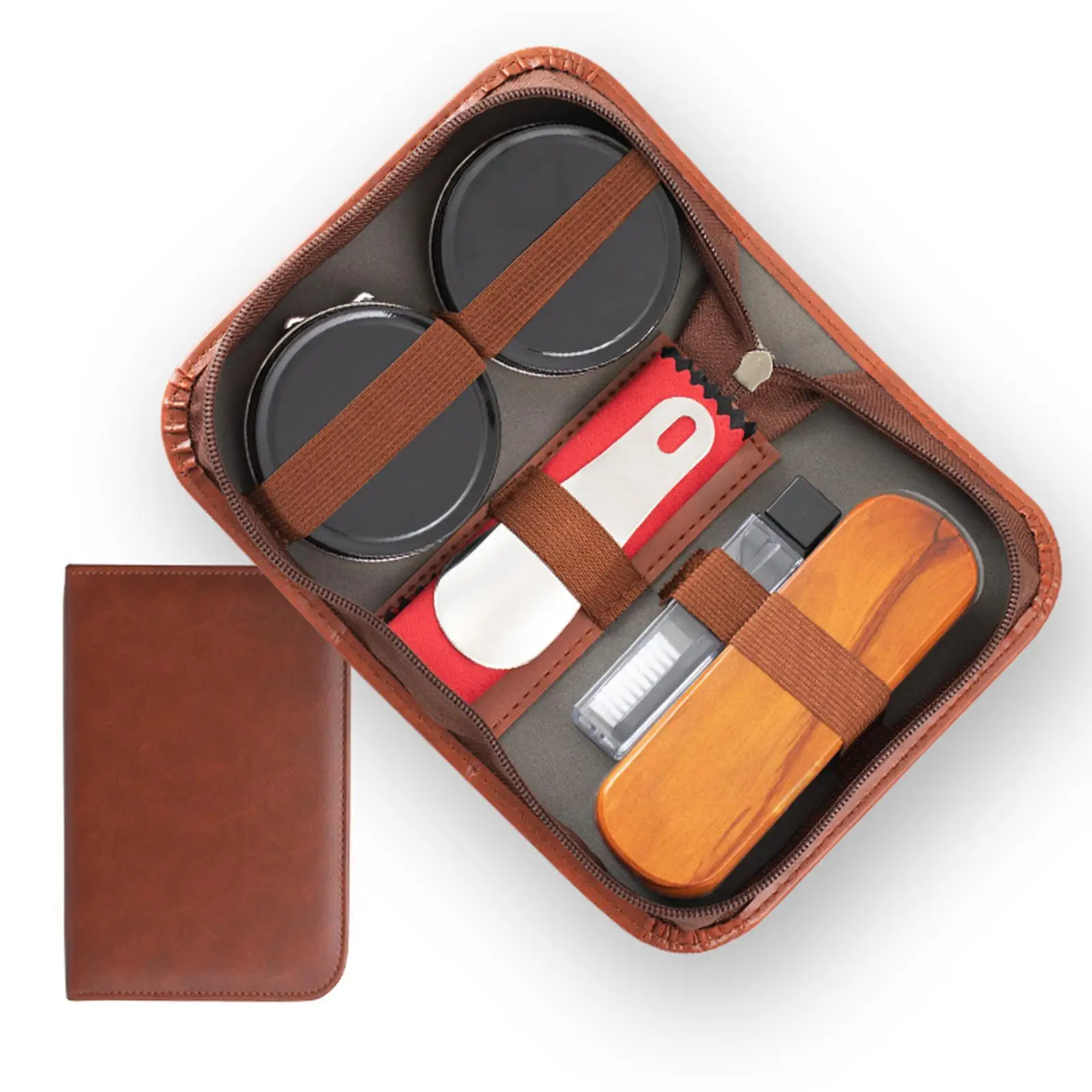 Shoe Polish Kit Polishing Cloths Practical with Bag Leather Shoe Shine Kit Shoe Polish Kit Polishing Cloths Practical with Bag Leather Shoe Shine Kit
