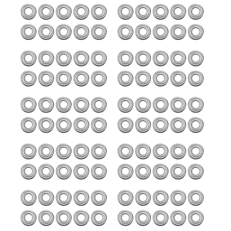 A36T-100PCS MF84ZZ LF840ZZ Shielded Flanged 4 X 8 X 3MM Model Ball Flange Bearing