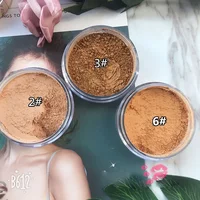 Poudre de maquillage ample, contrôle de l'huile minérale mate, correcteur de visage longue durée, finition bronzante, Contour pour peau noire foncée 5