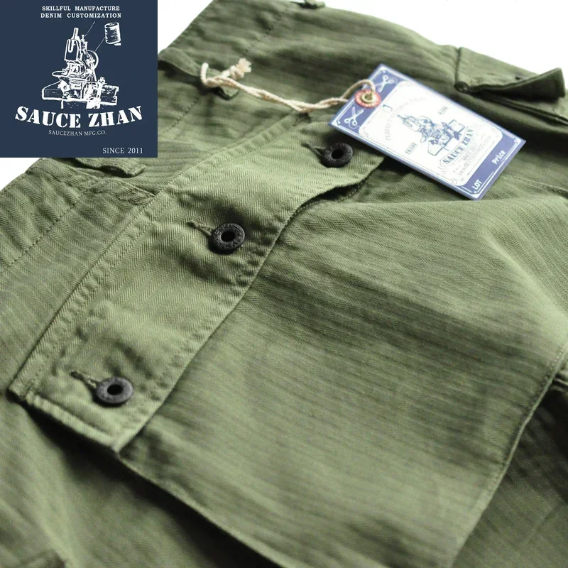 SauceZhan USMC P44 HBT U.S. Army Trousers VINTAGE Trousers Military Style Military Pants Men's Pants & Capris Herringbone 4