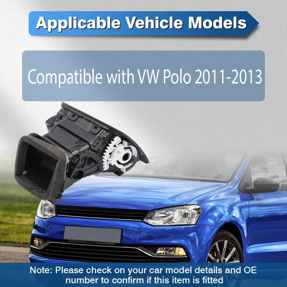 자동차 광택 검정색 중앙 왼쪽 오른쪽 대시 보드 AC 공기 배출구 VW Polo 2011 2012 2013 6RD819703 6RD819704 6RD819728