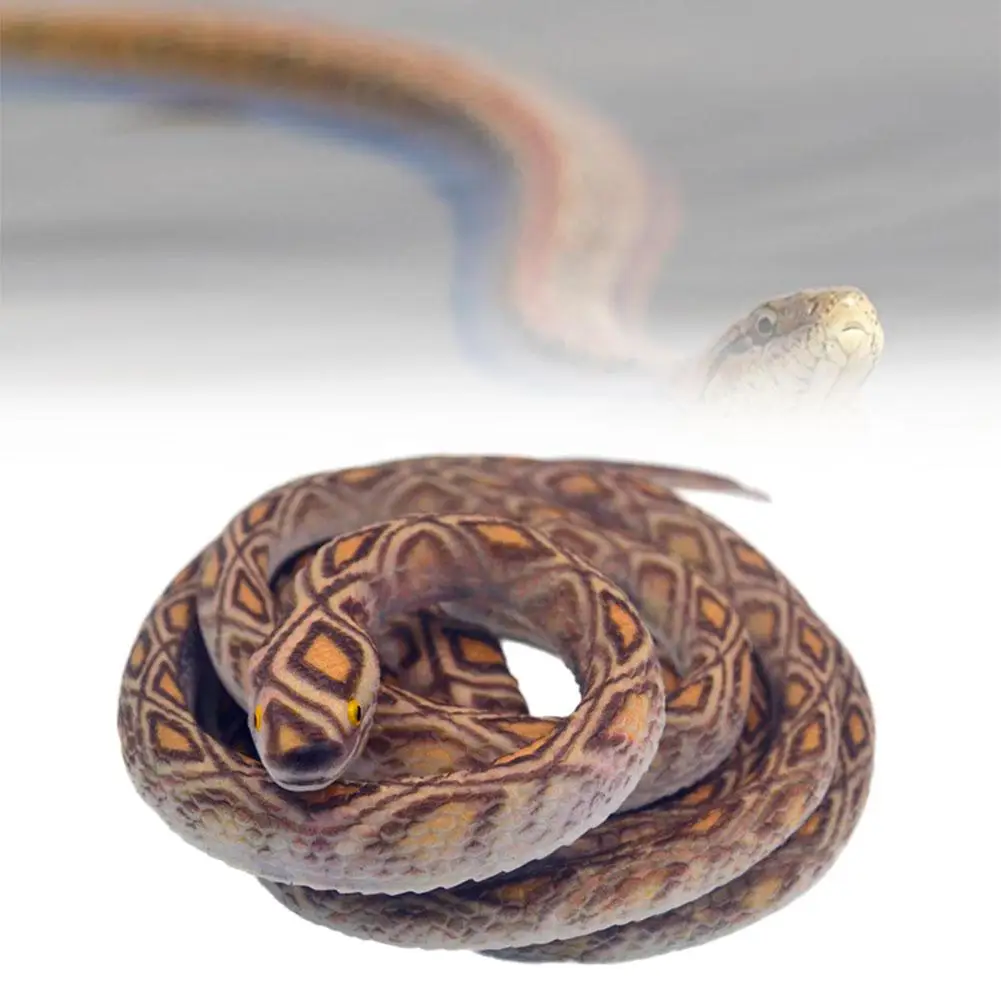 Fake Rubber Snake 70cm With Line Simulation Prank Toy Realistic Lifelike Scare Prank Gag Gift Joke Toys Kids