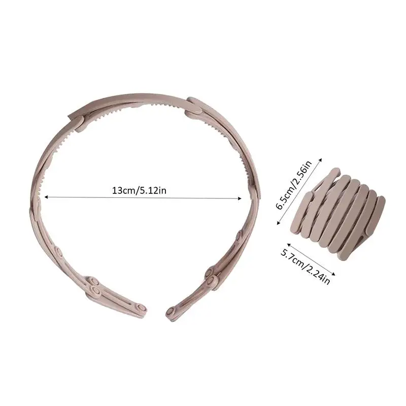 Folded Hair Bands Foldable Travel Headband Telescopic Folding Headband Multipurpose Hairband Hair Clips Hoop For Women