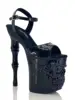 IDEAL MA 20cm Steel Pipe Dance High Heels Skull Sole Stage Model Walk Show Sandals Performance High Heels 1