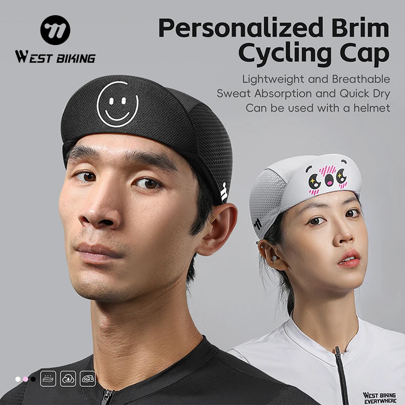 WEST BIKING Cycling Cap With Brim Summer Sunscreen Quick Dry Sport Hat Bicycle Hat Balaclava Unisex Breathable Hat Bike Headwear 2