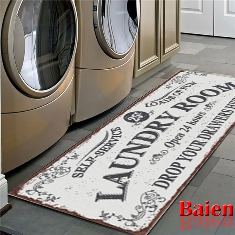 Non-Slip Floor Mat Laundry Room Entrance Doormat Self-Service Bath Carpet Decor Balcony Rug | Дом и сад