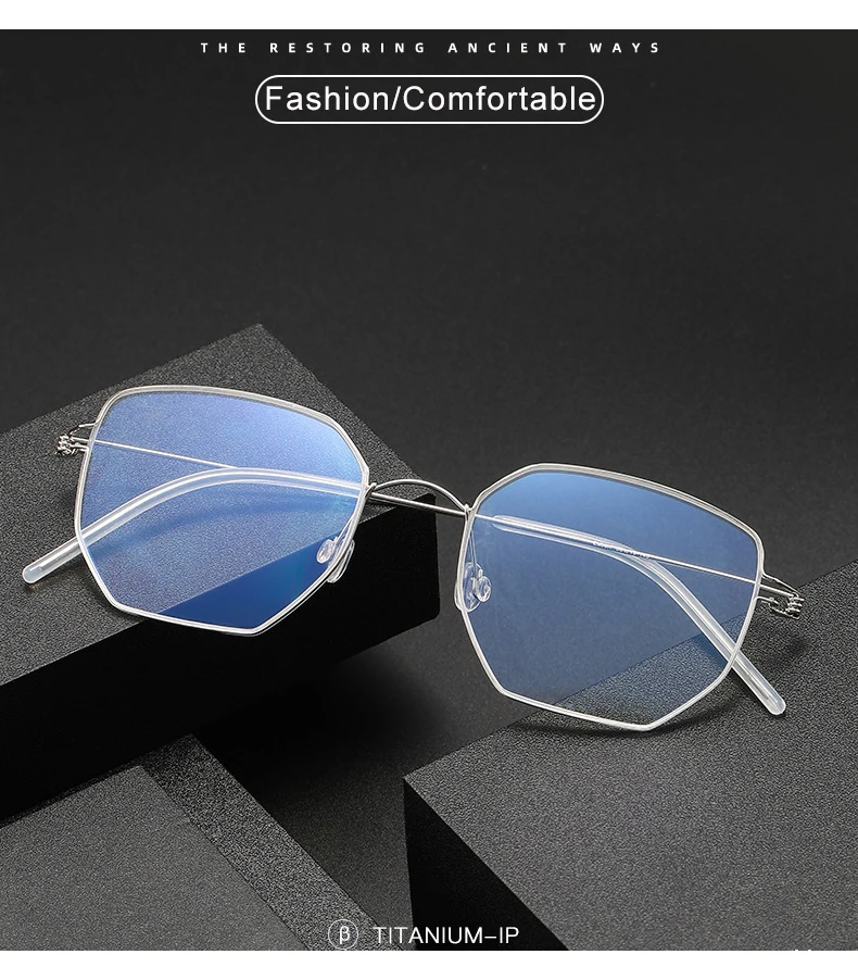 Angepasst Titan Myopie Optische Brillen Männer Ultraleicht Platz Schraubenlose Lesebrille Frauen Marke Brillen – Detail 5