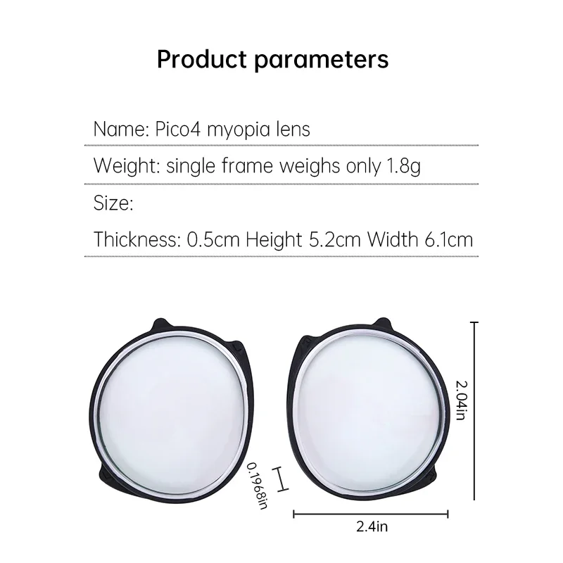 Enhanced VR Prescription Lens Kit with Magnetic Anti-Blue Light Feature
