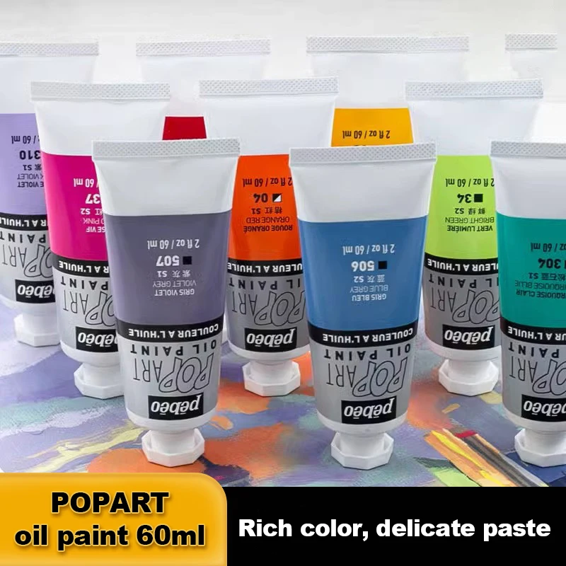 60ml/Tube Oil Paint Pigment High Saturation Colored Oil Painting Supplies For Student Artist Drawing Graffiti Watercolor Paints