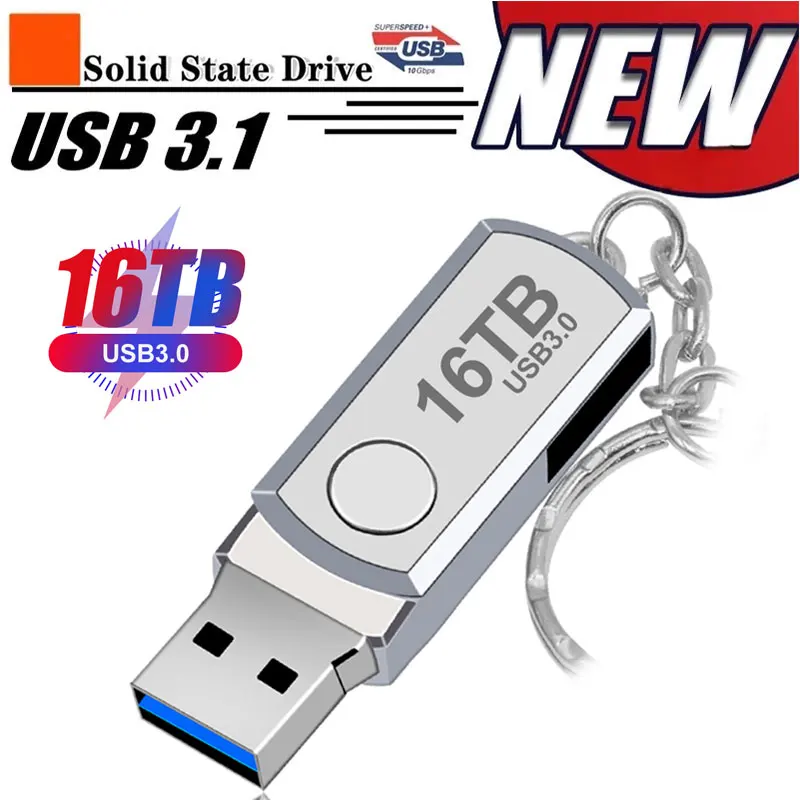 Original Pen Drive 16TB Metal Pendrive Usb 3.0 8TB 4TB Cle Usb Flash