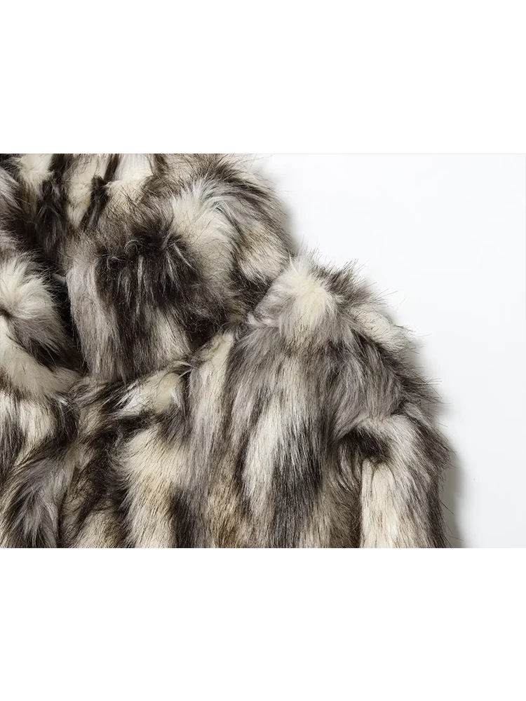 2025 Women Elegant Faux Fur Jacket Coat Autumn Winter New Thick Warm Furry Short Coats Fashion Ladies Clothing Outerwears