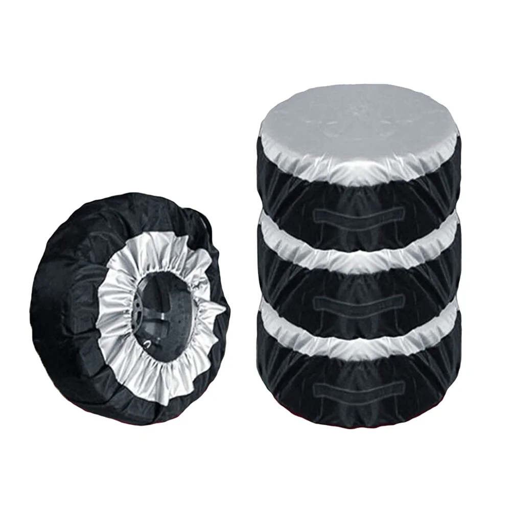 

4pcs Car Spare Tire Covers Dustproof and Rainproof Wheel Tire Covers for 65cm Tire