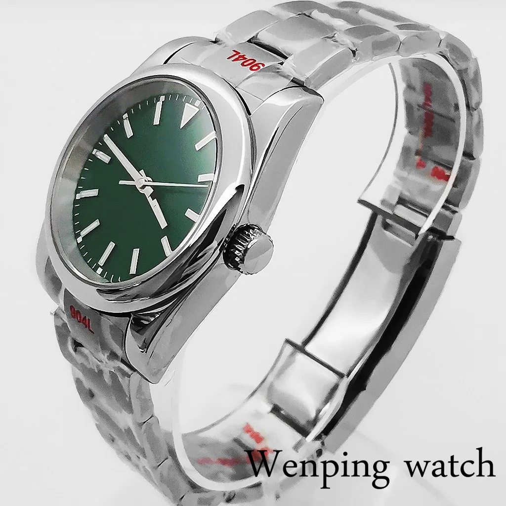 

36/39mm Polished Sterile Sterile Men's Watch Sapphire Glass Silver Case NH35 Miyota 8215 PT5000 Mingzhu 2813 Movement Automatic