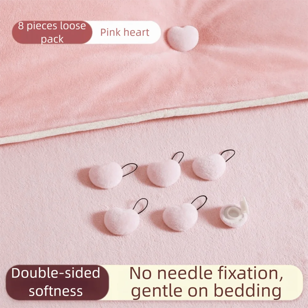 8개입 새 퀼트 고정기 이동 방지 투명 침대 시트 고정 간편 설치 흔적 없는 침구 고정 장치 가정용