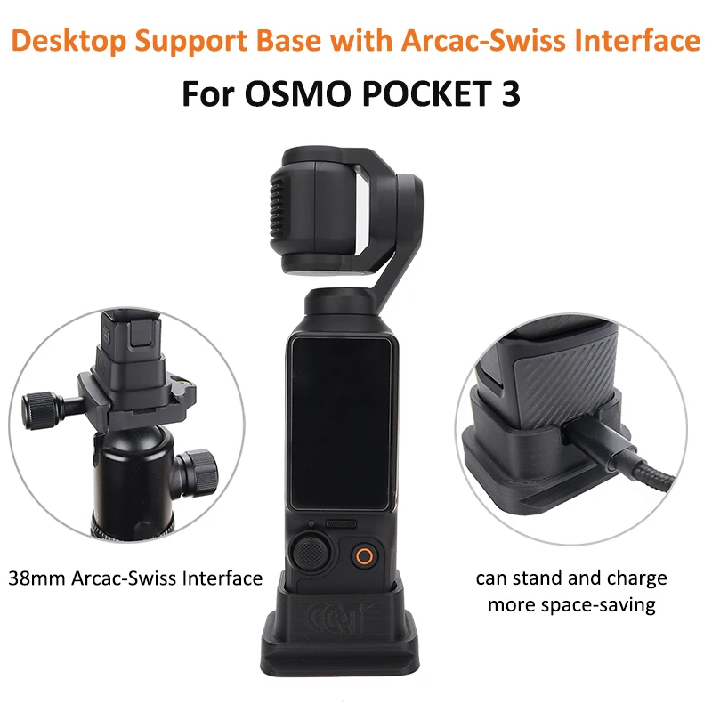 

Для DJI Osmo Pocket 3 камера настольная поддержка база с 38 мм Arcas-швейцарский интерфейс стабильный 1/4 "резьбовой винт разъем штатива комплект