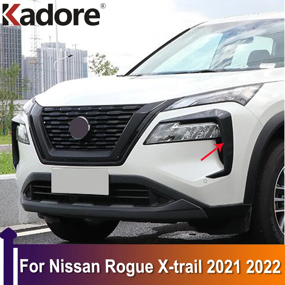 

Передние противотуманные фары для Nissan Rogue X-trail 2021 2022, противотуманная лампа, полоса для бровей, автомобильные аксессуары ABS Chrome