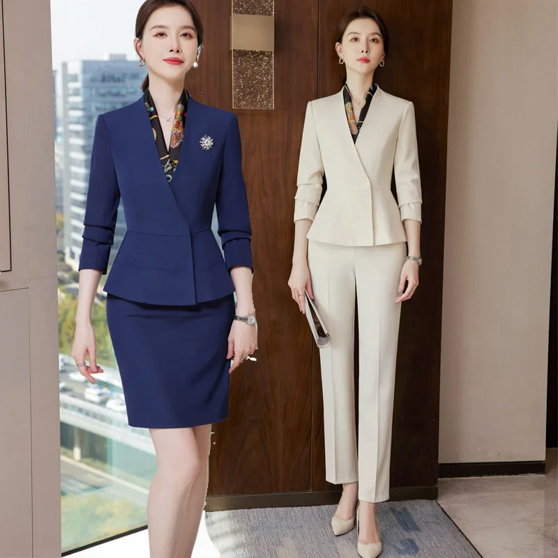 

High-End Business Wear Temperament Goddess Style Suit Fashion Socialite Workwear Interview Overalls Host Formal Wear