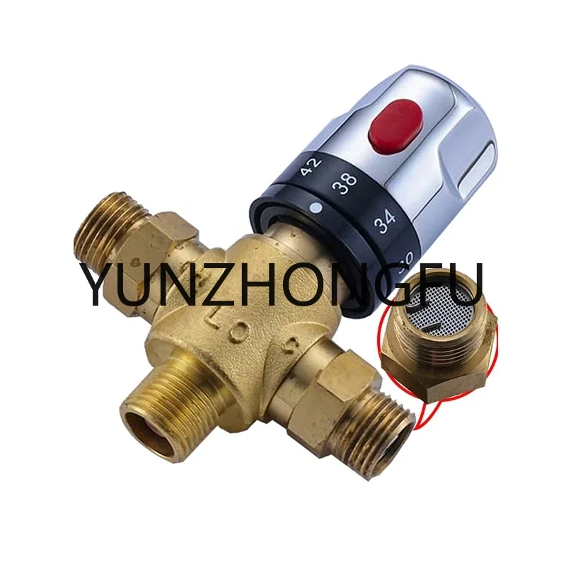 

Wholesale and Retail Thermostatic Mixer Valve Bathroom Kitchen Faucet Mixer Valve Water Temperature Control Valve 1/2"Valve