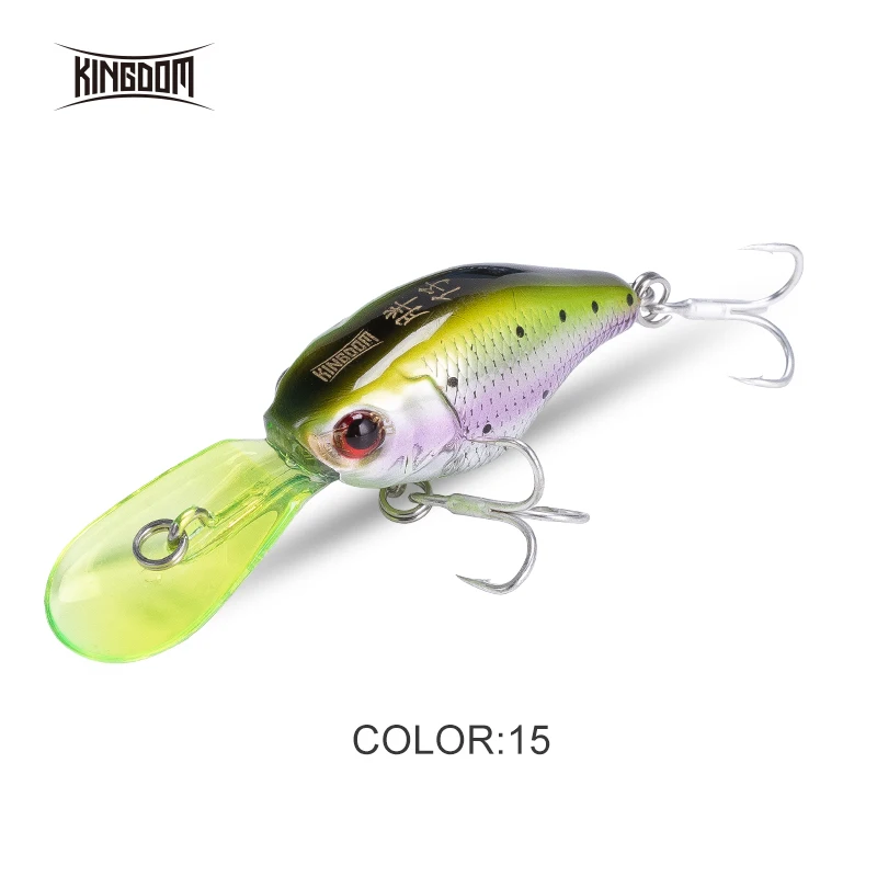 Kingdom CRANKER Slow Sinking Minnow Fishing Lure 5g 50mm Strong Treble Hooks  Wobblers Artificial Hard Baits Fishing Tackle pesca