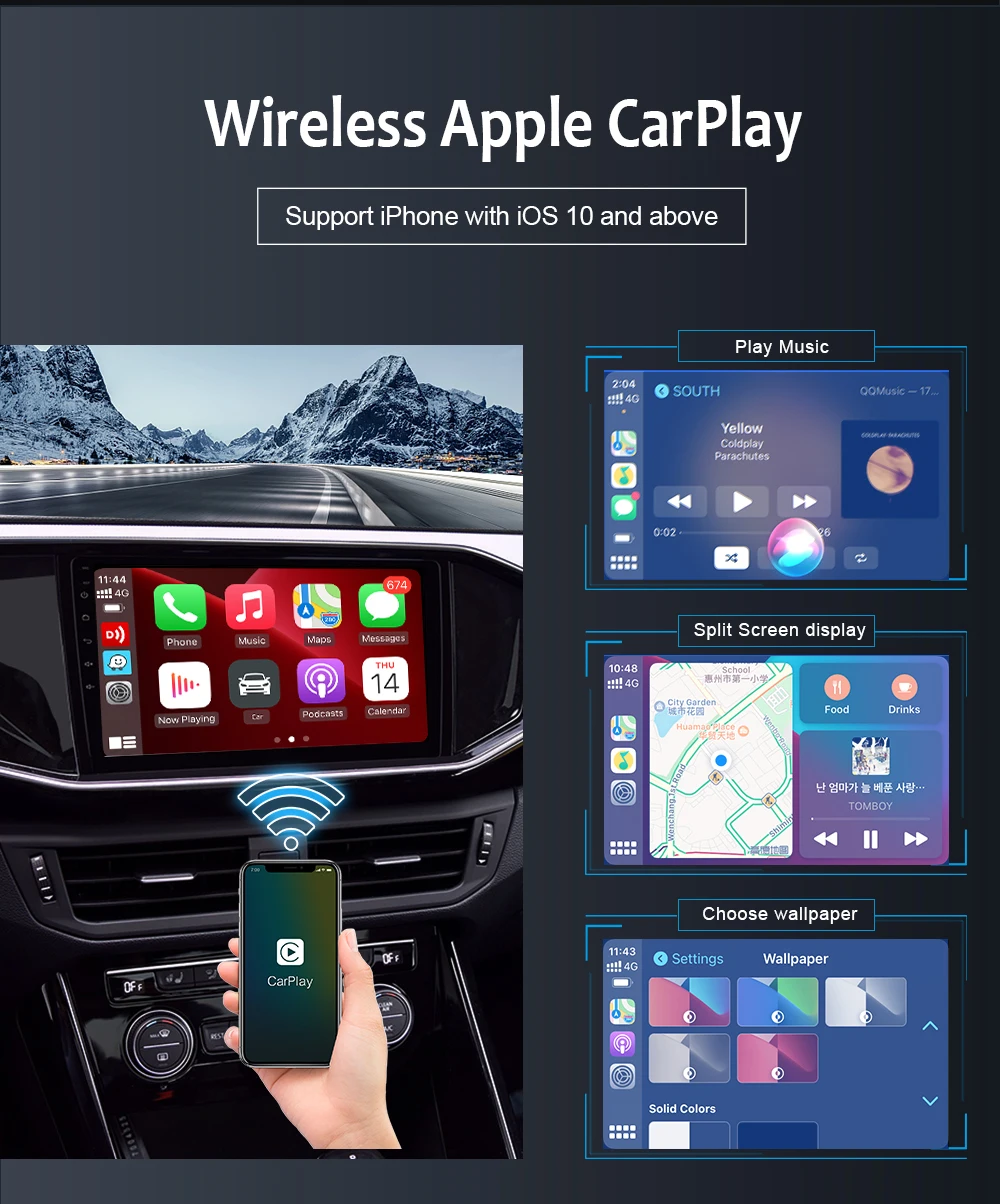 loadkey carlinkit android auto sem fio para apple carplay adaptador dongle para tela android carro jogar netflix mirrorlink vídeo