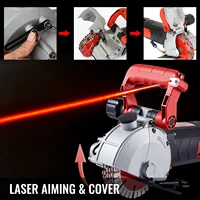 SucceBuy Max 4800W chasseur mural coupe-béton électrique Laser visée rainure Machine 125mm scie circulaire outil de coupe 4