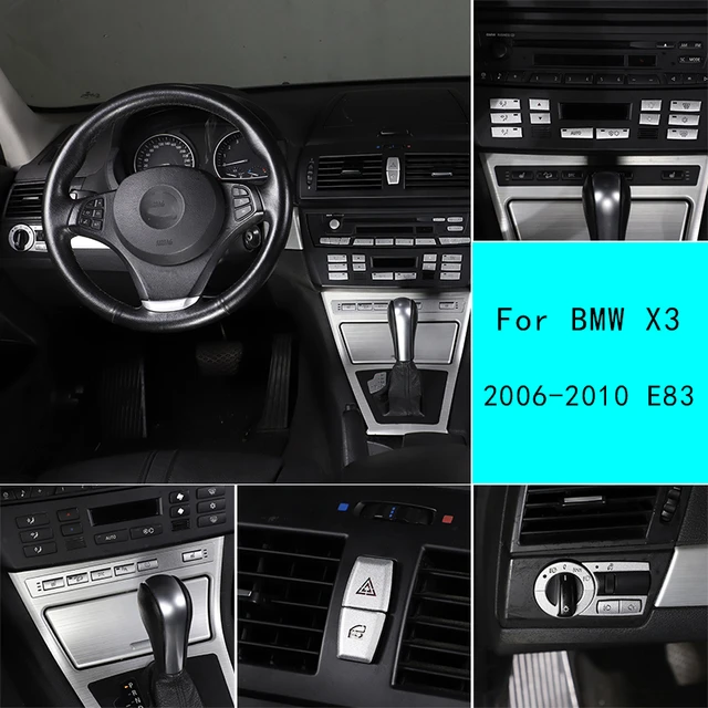 Für BMW X3 E83 2003-2010 Weichen Carbon Auto Innen Teile Lenkrad Air Outlet  Dekoration Aufkleber Auto zubehör - AliExpress