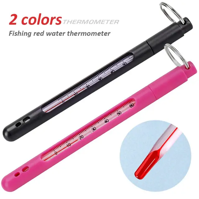 Légy Horgászszerszámok Többfunkciós Patak Vízhőmérséklet-Mérési Hőmérő Halászhőmérő Karabinerrel - Image 4