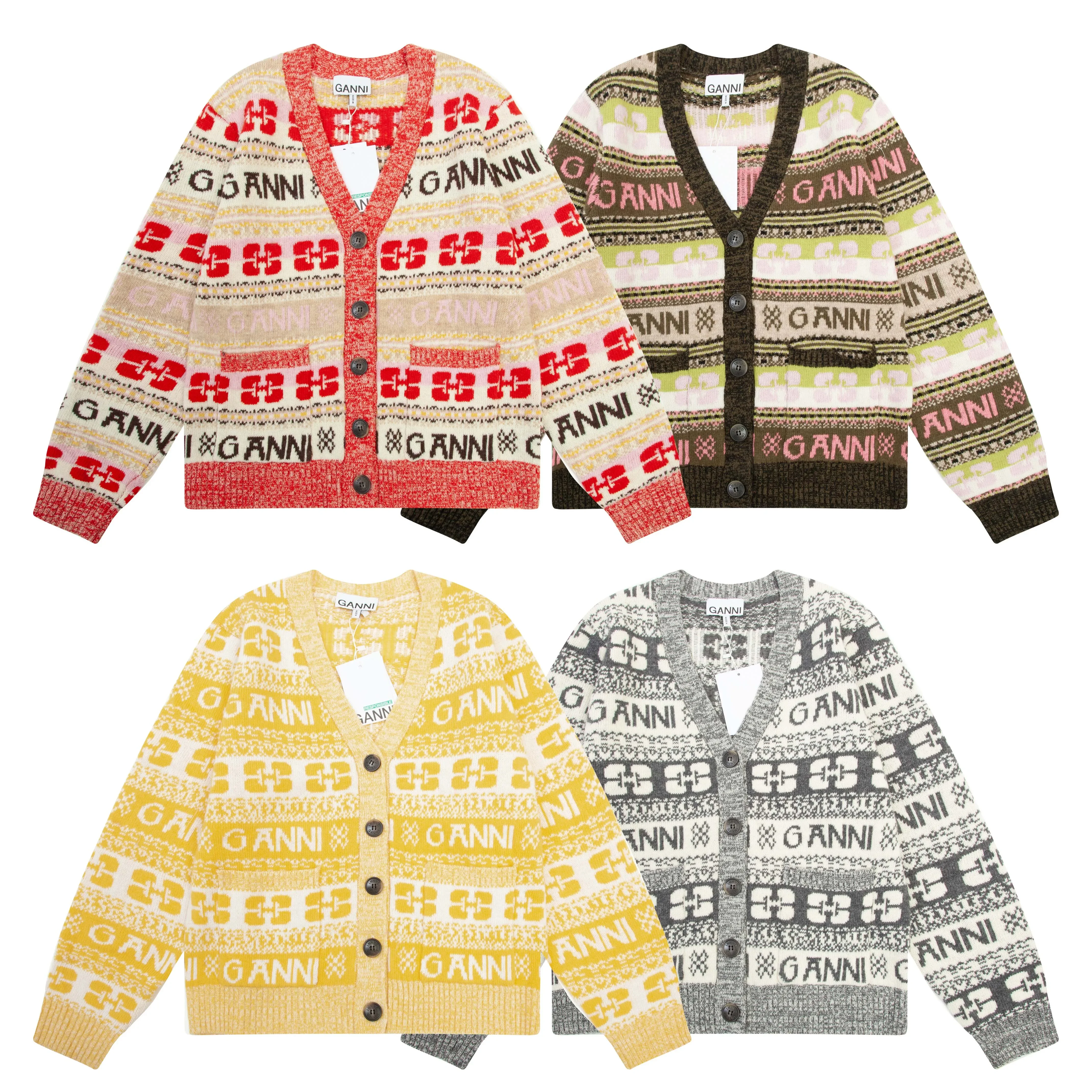 

New fashion high-quality Ganny 2023 autumn and winter men and women classic single-product sweater sweater couple thoms coat