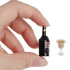 1set 1/12 Dollhouse Miniature Accessories Mini Wine Bottle Set Simulation Drinks Model Toys For Doll House Decoration 3