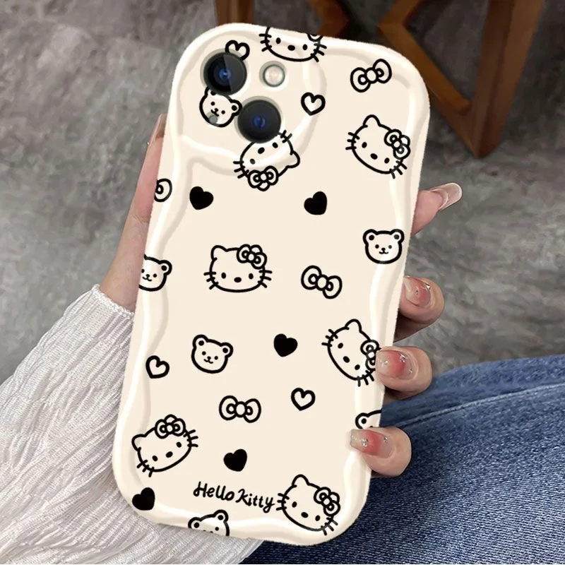 thumbnail image 1 of For Xiaomi Redmi 12 9A 9C 9T 12C 10C Note 12S 12 Pro Plus 11 11S 10 10S 9 9S 8 Pro Hello Kitty Cartoon Wave TPU Soft Phone Case, 1 of 5