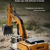 HN599 full alloy hydraulic remote control excavator toy screw simulation engineering vehicle boy toy 1