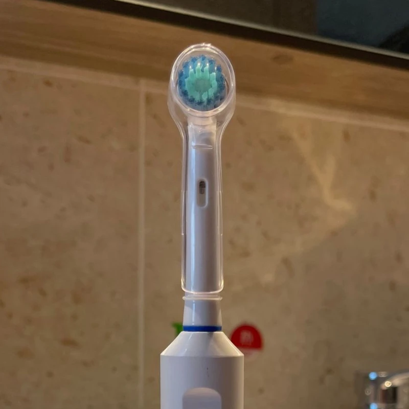 3Pcs Transparent Plastic Toothbrush Head Protective Cover for Oral B Electric Toothbrush D12 IO5/7/8/9 Dustproof Cap