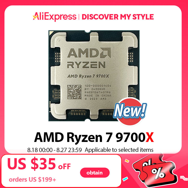 AMD R7 9700X New Ryzen 7 9700X Processor 5.5GHz 8-Core 16-Thread 40MB Game Cache 4NM TDP 65W Socket AM5 Gaming CPU Zen 5