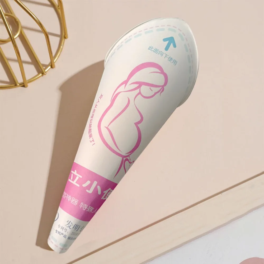12/20pcs Stand Up Female Urination Device Convenient Leak-Proof Disposable Women Urinal Funnel Foldable Portable Pee Paper Cup