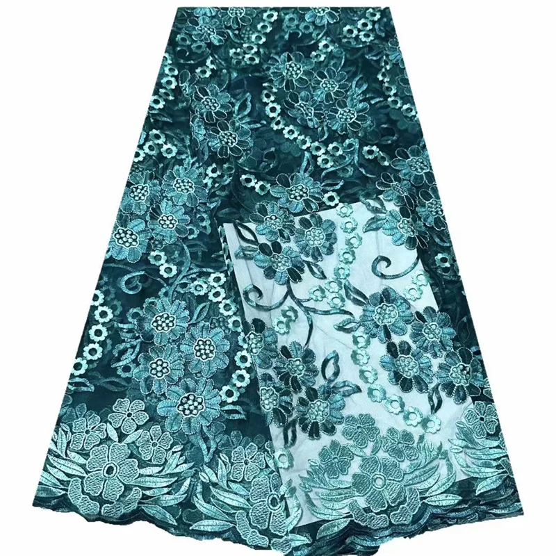

African Lace Fabric 2023 French Tulle Lace Fabric Embroidery Nigerian tull Lace Fabrics For Wedding Dress