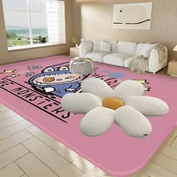 Labubu Banner Art Printing Floor Mat INS Style Soft Bedroom Floor House Laundry Room Mat Anti-skid Household Carpets 1