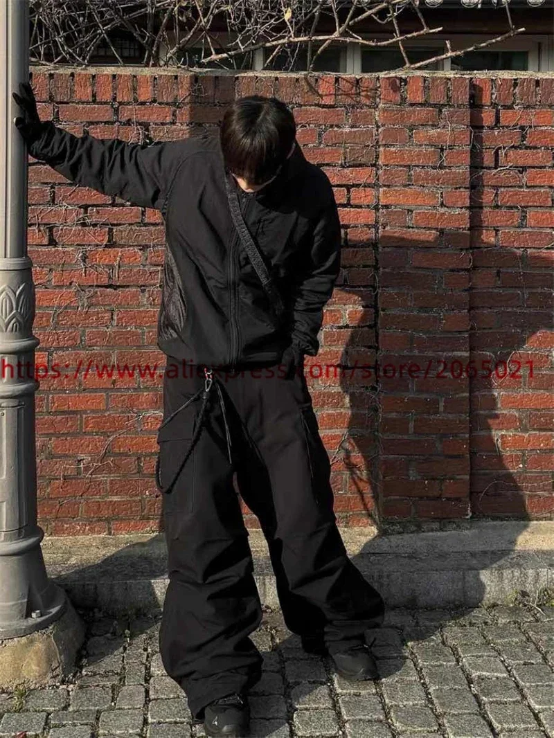 Description Picture 5 of itemNONNOD Side Zip Cargo Pants Jogger Loose Zipper Multi Pocket Workwear Clothing Cargo Overalls Trousers Soft fabric