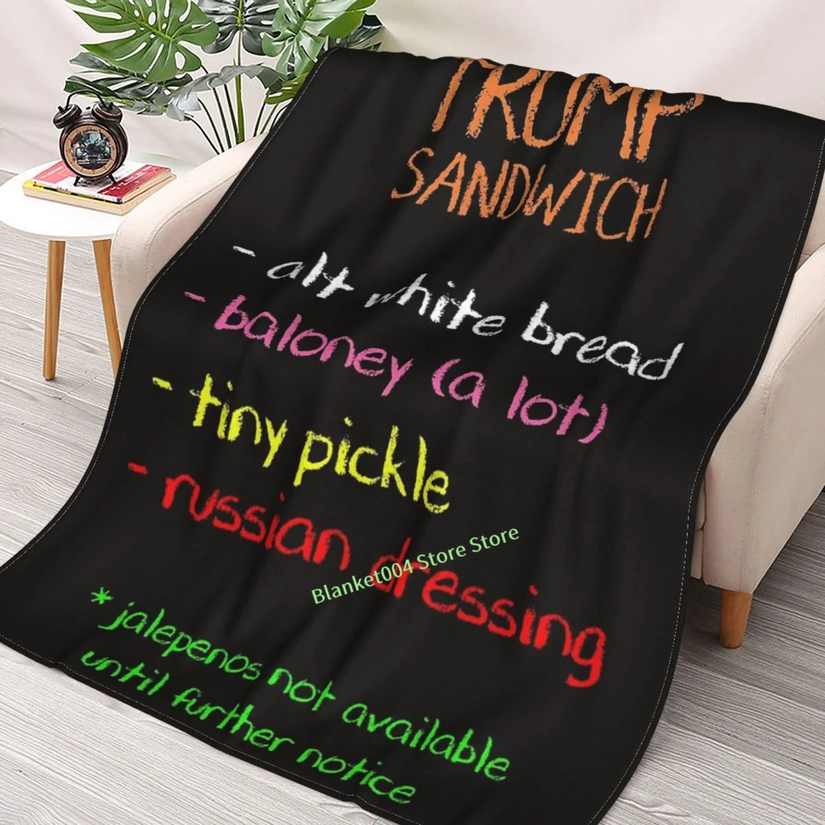 

Sandwich Food Resist Anti Trump Throw Blanket 3D printed sofa bedroom decorative blanket children adult Christmas gift