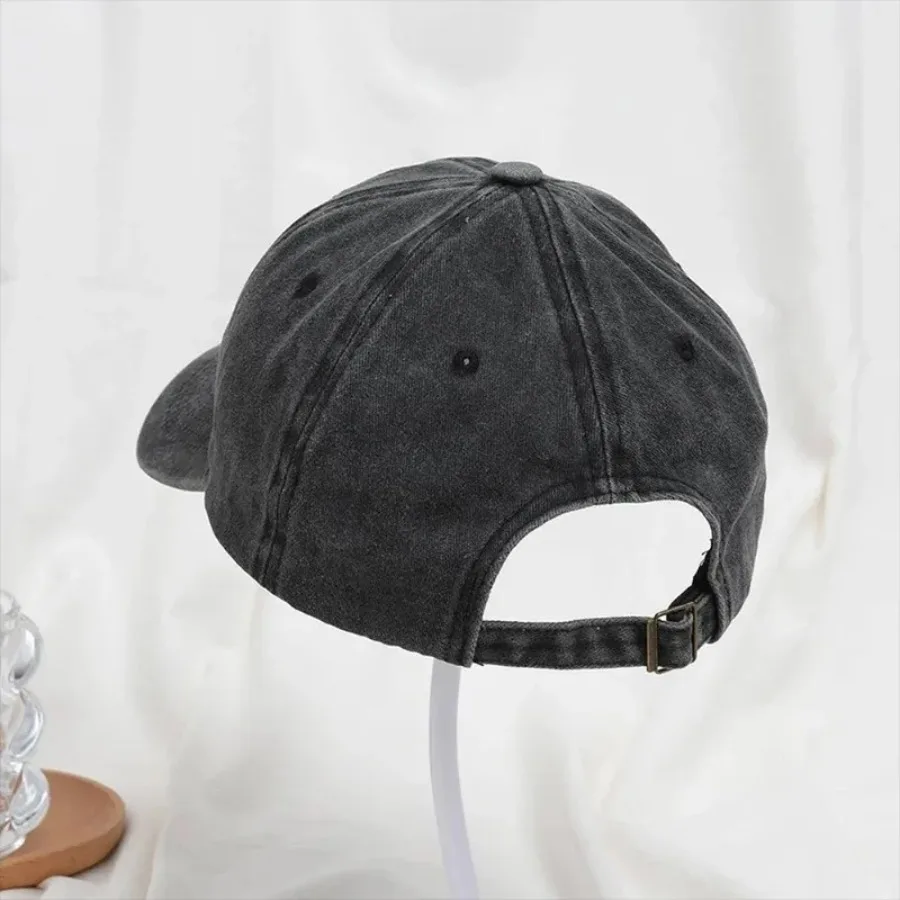 Casquette Homme Spring/Summer Hat Female Embroidered Peach Heart Wash Denim Baseball Hat Casual Korean Version Thin Gorras 3