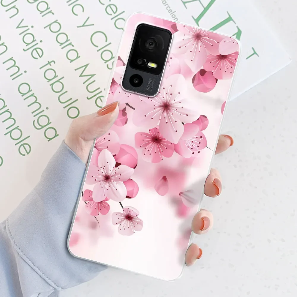 Cover TCL 40 SE Strass Custodie PU Pelle Case Shell Glitter Brillanti 3D Cover Cane e