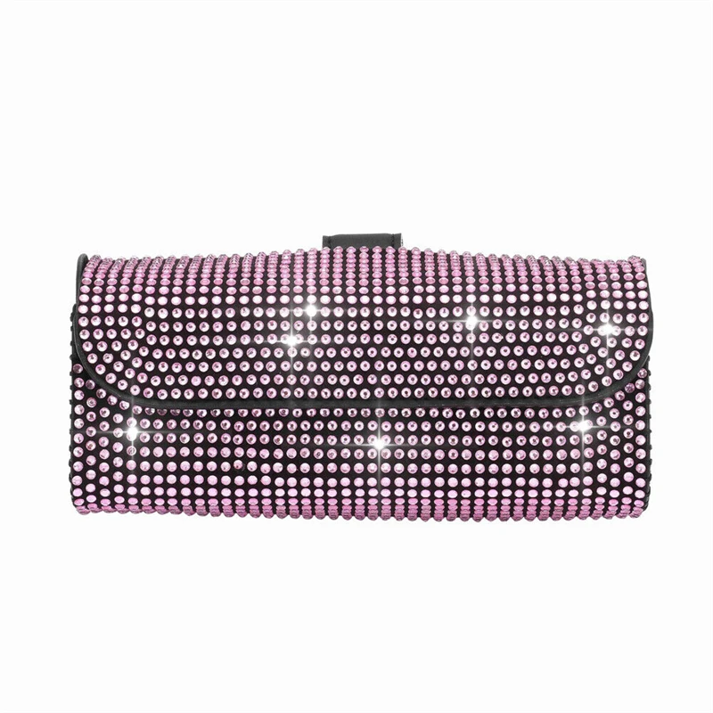 Whakano 6 portaocchiali glitter per auto parasole in strass, supporto per occhiali da sole per auto, clip per biglietti, accessori per auto, accessori per interni, colore bianco e rosa