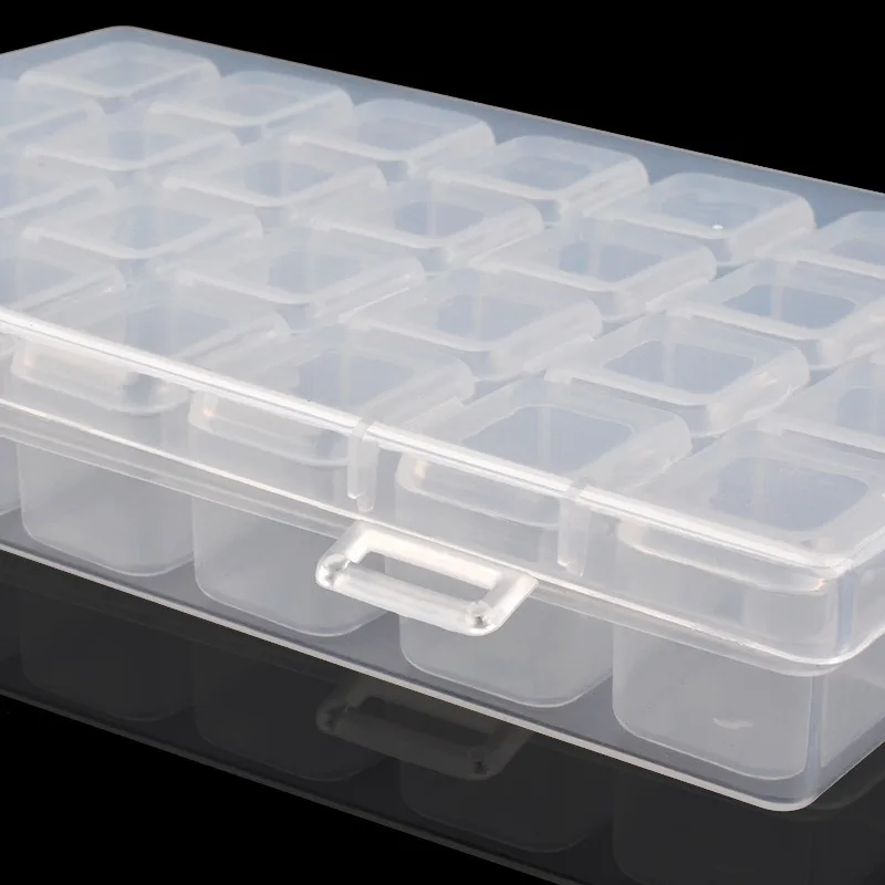 28 Cells Nail Art Storage Case Plastic Empty Container Box For Rhinestones  Gems Beads Storage Organizer Box Manicure Tools DY0&3 - AliExpress