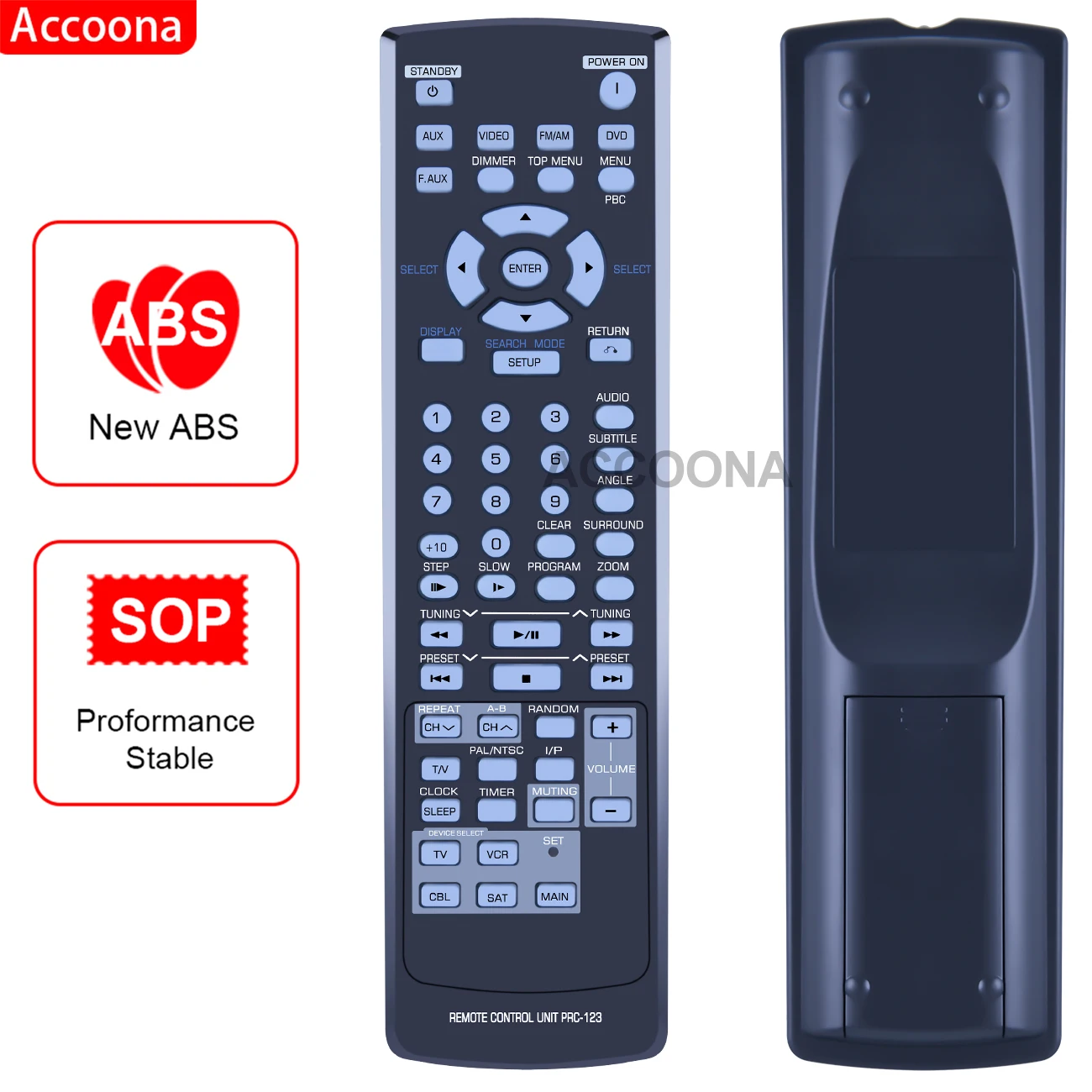 Telecomando Per Sherwood Prc-123E Prc-123 Vr-652 Vr-652 Sat Vr-652B Prc-101 Hollywood At Home Dvd Theater System