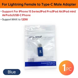 Enhanced PD 30W Type C to Lightning Fast Charging Adapter (Blue 1PC)