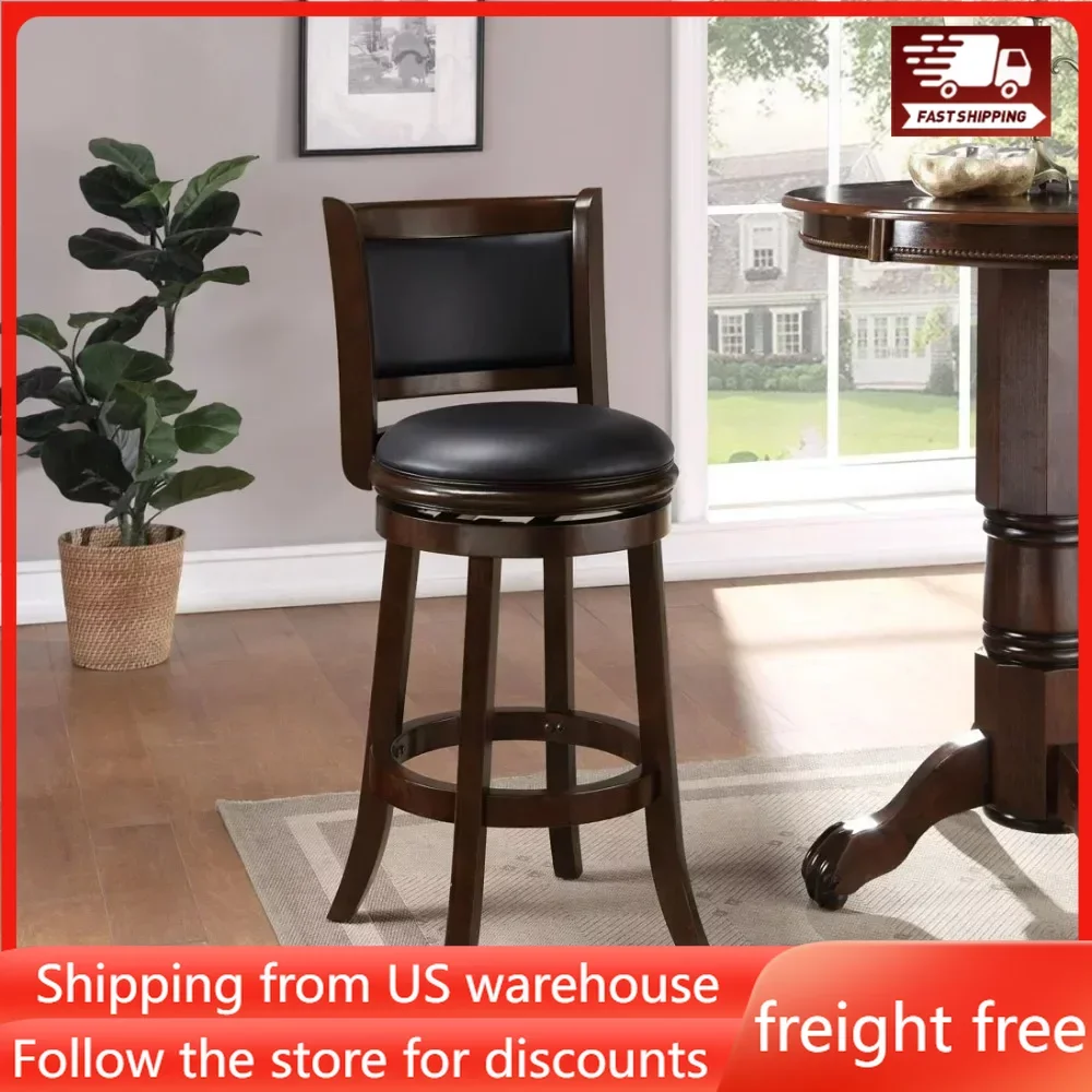 

30" Swivel Wood Kitchen Bar Stool Bar Chairs & Stools & Ottomans Cappuccino Freight Free Scandinavian Chair Barstools Barstool