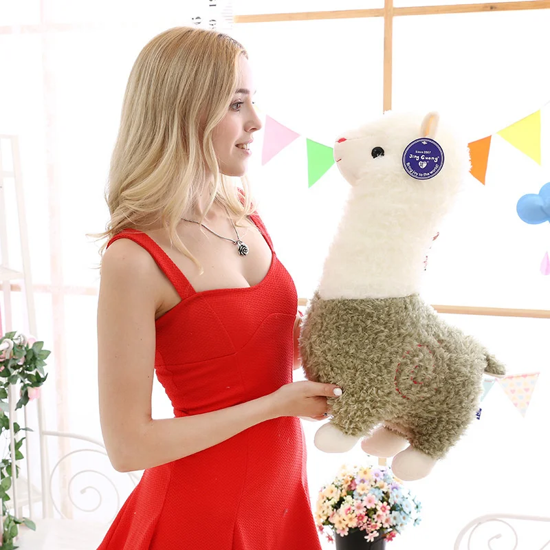

28cm Alpaca Plush Toys Kawaii Animals Alpaca Figure Plushie Doll Soft Stuffed Model Room Decor Birthday Gift For Kid