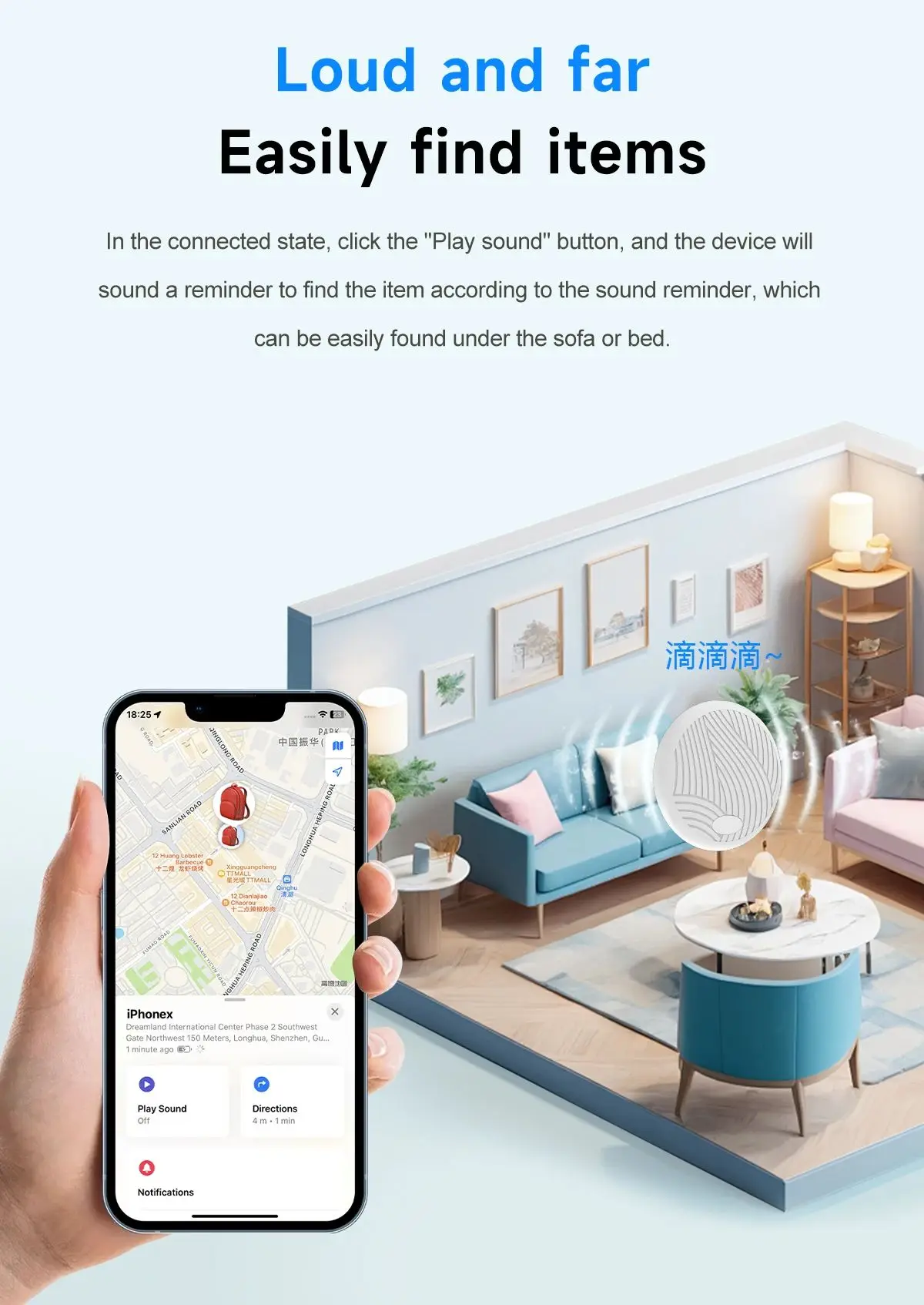 Smart GPS Tracker Work With Apple Find My Anti-lost Device Bluetooth Smart Tag Pets Kids Key Finder Wallet Car Locator