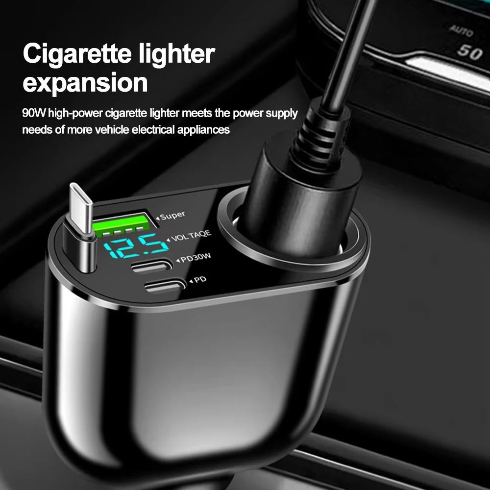 Car Charger Fast Charge 4 in 1