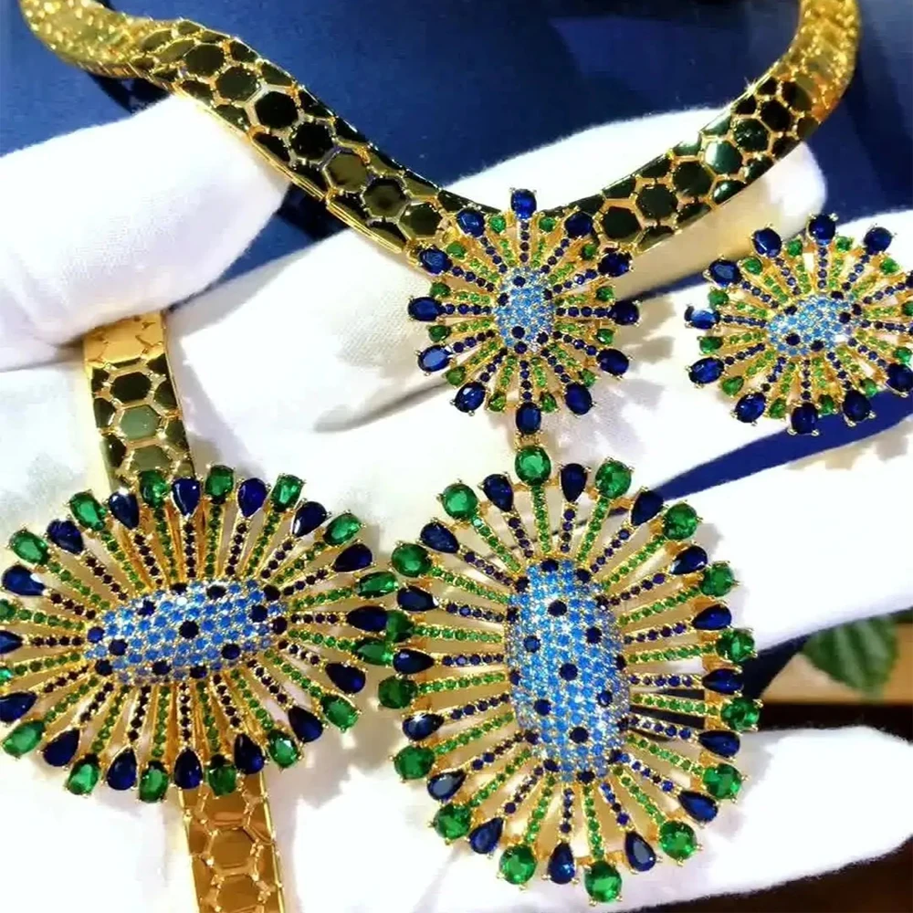 

Missvikki NEW Gorgeous Trendy Luxury Jewelry Sets For Women Wedding Party Crystal Dubai Bridal Jewelry Set Gift High Quality